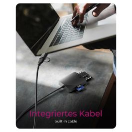 ICY BOX IB-CR302-CU3 Lector de Tarjetas USB 3.2 Gen 1 para CF, MS, MicroSD y SD, Aluminio Negro