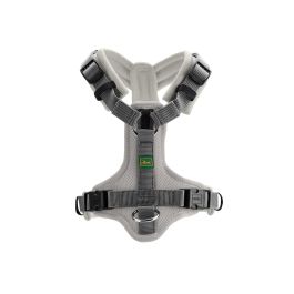 Hunter Arnés en Y Maldon Up S-M para Perro, Ajustable, Acolchado, Reflectante 3M, Cuello 46-82 cm, Gris Claro.