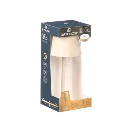 Giftdecor Lámpara Metal LED Sobremesa USB Beige 11x26.5x11cm