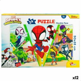 Puzzle Infantil Spidey Doble cara 50 x 35 cm 24 Piezas (12 Unidades) Precio: 63.89000013. SKU: B163R77YF8