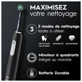 Oral-B PRO SERIES 1 NEGRO Cepillo Eléctrico Recargable con Tecnología 3D y Temporizador de 2 Minutos para Encías Sanas