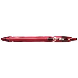 Boligrafo Bic Gelocity Quick Dry Retractil Tinta Gel Rojo Punta De 0,7 mm 12 unidades