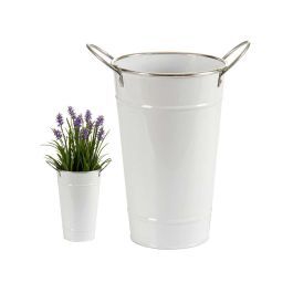 Cubo Alto C Asas Blanco Filo Plata Ibergarden 20X23CM (24 Unidades) Precio: 55.50000049. SKU: B197VRZ2CC