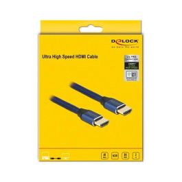 DeLOCK Cable HDMI 2m Ultra High Speed 48 Gbps Certificado HDMI 2.1 - 8K 60Hz, 4K 120Hz, HDR, Dolby Vision, 3D, 240Hz, Azul