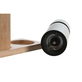 DKD Home Decor Pimentero Set de 2 Natural Negro 7 x 16.5 x 14 cm Rubberwood Inox