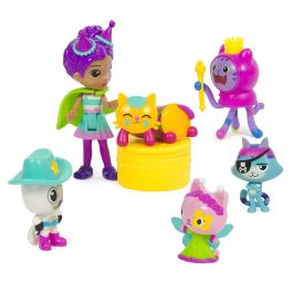 Spin Master 6069603 Set Figuras La Casa de Gabby Celebración con Gabby, Pandy Patas, DJ Musicat, Escurrigato, Gato Almohada y Hada Gatina