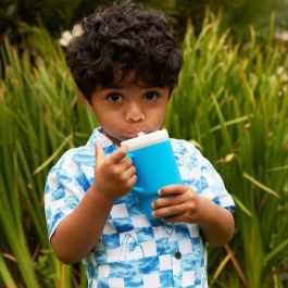 Infantino INF0773554080261 Mi primera Taza de Silicona Azul Océano