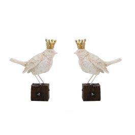 DKD Home Decor Figura Moderna Pájaro de Resina y Metal Blanco y Dorado 6 x 15.5 x 13 cm Pack 4 Unidades Modelos Surtidos Precio: 20.32074. SKU: B1ADX6HZ6R