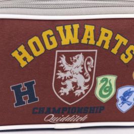 Portatodo Doble Harry Potter Howarts 22,5 x 8 x 10 cm Rojo Azul oscuro
