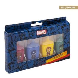 Set de Marcadores Fluorescentes The Avengers 4 Piezas Multicolor