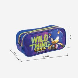 Portatodo Doble Sonic Azul 22,5 x 8 x 10 cm