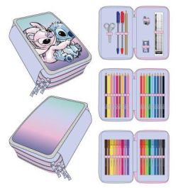 Cerdá Plumier con accesorios Stitch 12.5 x 6.5 x 19.5 cm LILA, Estuche escolar temático infantil Precio: 19.92144. SKU: B1D43Y56G7