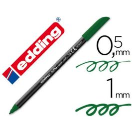 Rotulador Edding Punta Fibra 1200 Verde Oliva N.15 Punta Redonda 0.5 mm 5 unidades