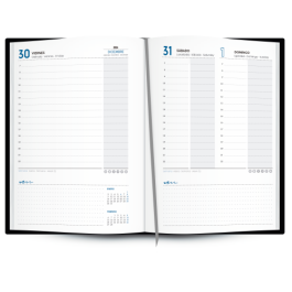 Agenda 2024 Roma Dia/Pagina 15X21 Negro Catalan Ingraf 354425