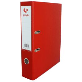 Archivador Palanca 65 Color Rojo Folio Lomo Ancho 290X350X75 Grafoplas 17279551 12 unidades