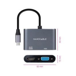 Adaptador USB-C a VGA/HDMI NANOCABLE 10.16.4303 Gris 4K Ultra HD Precio: 19.94999963. SKU: B1FXGK4A6X