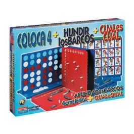 Juegos De Mesa Falomir Cuatro En Linea + Cual Es Cual + Hundir Los Barcos