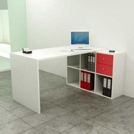 Artexport mesa escritorio home office con lateral estantería de 6 cubos tablero de 22mm blanco - desmontado- Precio: 262.9500005. SKU: B15J9GQ922