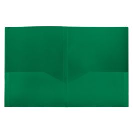 Carpeta Liderpapel Dossier Dos Bolsas Canguro 45683 Polipropileno Din A4 Verde