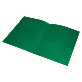 Carpeta Liderpapel Dossier Dos Bolsas Canguro 45683 Polipropileno Din A4 Verde