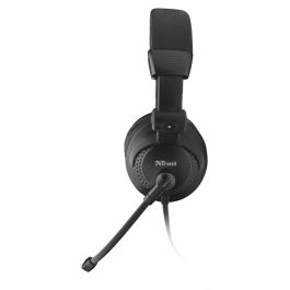 Trust auriculares estéreo jack 3.5mm con micrófono ajustable volumen negro Trust auriculares estéreo jack 3.5mm con micrófono ajustable volumen negro