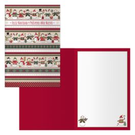 Pack 6 Tarjetas de Felicitación Navidad - Tamaño 11,5 X 17 Cm - Modelo Muñeco Dohe 70004