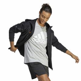 Camiseta de Manga Corta Hombre Adidas Essentials Single Big Logo Gris Gris claro