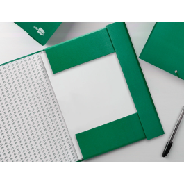 Liderpapel Carpeta Proyectos Folio Lomo 90mm Cartón Forrado Verde 250x350 mm