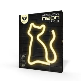 Forever Lampara Neon LED Light Cat Warm White - Iluminación Decorativa LED