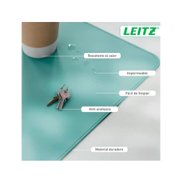Leitz Alfombrilla de Sobremesa Grande Protectora de Escritorio, Verde Menta, 80x40 cm