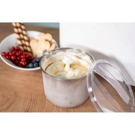 Unold 48830 Máquina de Helados Doppio, 2.4L (2x1.2L), Doble Cubeta, Compresor Integrado, Acero Inoxidable Blanco