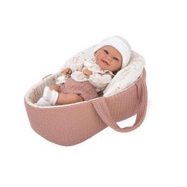 Muñecas Arias Muñeca Elegance Babyto Rosa con Capazo y Chupete para Niña, Cuerpo de Vinyl, 33 cm, Edad +3 Años Muñecas Arias Muñeca Elegance Babyto Rosa con Capazo y Chupete para Niña, Cuerpo de Vinyl, 33 cm, Edad +3 Años