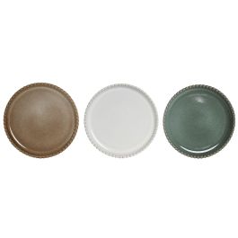 DKD Home Decor Plato Moderno de Gres Turquesa y Beige, Apto para Microondas y Lavavajillas, 20 x 2.5 x 20 cm (12 Unidades) Precio: 54.68999987. SKU: B14MJ3GK3W