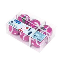 Bolas navidad 8cm pack 6 fucsia peppa pig "cosy corner"
