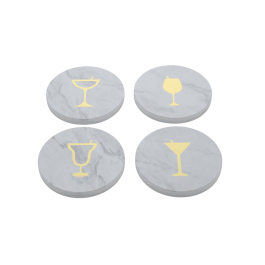 DKD Home Decor Posavasos Glam de Mármol y Latón Natural Blanco para Cocktail 10x1x10 cm Set de 4 piezas (2 Unidades) Precio: 19.49999942. SKU: B1JNXX9APW