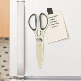 Cook Concept Tijeras Multifunción Magnéticas con Soporte para Nevera, Abrebotellas, Cascanueces, Rascador