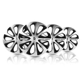 Sparco Tapacubos Sicilia Bicolor 15" Plata-Negro CS5 SPC1573SVBK 4 Unidades
