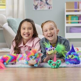 Hasbro HASG17835X0 Furby DJ Furblets Rain-Bow-Kat, minipeluche electrónico, 45 sonidos y música, juguete infantil a partir de 6 años
