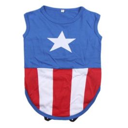 Camiseta Para Perro Single Jersey Avengers Capitan America Azul