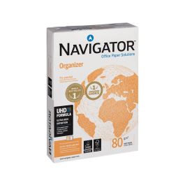 Papel Fotocopiadora Navigator Din A4 80 gramos 4 Taladros Papel Multiuso Ink-Jet Y Laser Paquete De 500 Hojas