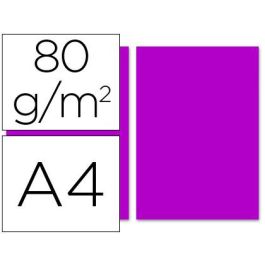 Papel Color Liderpapel A4 80 gr Fucsia Paquete De 100 Hojas