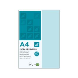 Papel Color Liderpapel A4 80 gr Celeste Paquete De 100 Hojas