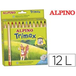 Alpino Lápices De Colores Trimax 177 mm + Sacapuntas C-Surtidos Estuche 12 Ud