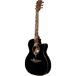 Guitarra Acústica Lâg Auditorium Slim Cutaway Tramontane 118 A/E - Negra