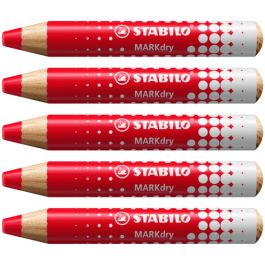 Stabilo marcador en seco markdry para pizarra blanca y de papel caja 5 ud rojo Precio: 8.94999974. SKU: B1B8G3WDLA