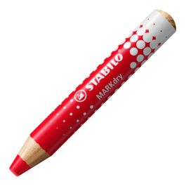 Stabilo marcador en seco markdry para pizarra blanca y de papel caja 5 ud rojo