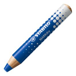 Stabilo marcador en seco markdry para pizarra blanca y de papel caja 5 ud azul