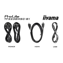 iiyama PROLITE Pizarra de caballete digital 55,9 cm (22") LED 600 cd / m² Full HD Negro Pantalla táctil