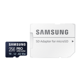 Tarjeta de Memoria Samsung Pro Ultimate 256GB microSD XC con Adaptador/ Clase 10/ 200MBs