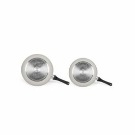 Livoo MEN124GR Juego de 2 Sartenes de Cocina Efecto Piedra Color Gris